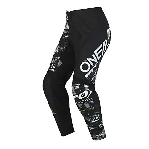 Produktbild: O'NEAL | Motocross-Hose | Kinder | Enduro MX | Stretch-Einsätze, Vollständig gefüttert, Polster aus Gummi für zusätzlichen Schutz | Element Youth Pants Attack V.23 | Schwarz Weiß | 26 (12/14)