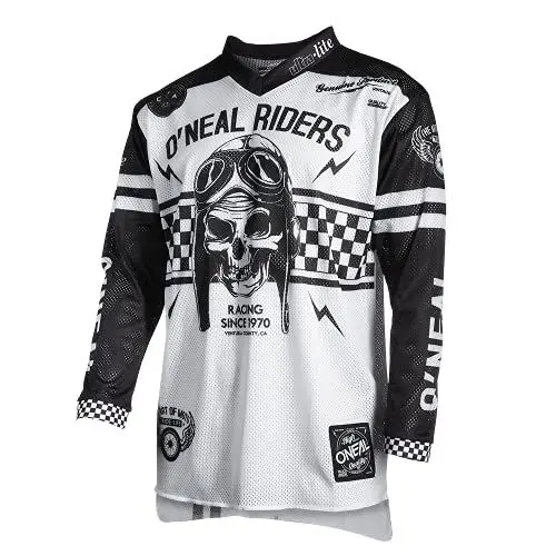 Produktbild: O'NEAL | Motocross-Trikot | Enduro MX | Leichte und langlebige Materialen, Lasergeschnittene Belüftungslöcher, Athletische Passform | Jersey Ultra Lite 70 | Erwachsene | Schwarz Weiß | Größe S