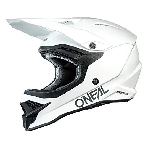 Produktbild: O'NEAL | Motorrad-Helm | Motocross Enduro |Schale aus ABS, Lüftungsöffnungen für optimale Belüftung & Kühlung | 3SRS Helmet Solid | Erwachsene | Weiß | Größe XL