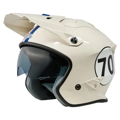 Produktbild: O'NEAL | Motorradhelm | Enduro Adventure Street | ABS-Schale, integrierte Sonnenblende | Volt Helmet Herbie V.24 | Erwachsene | Weiß Rot Blau| Größe XL