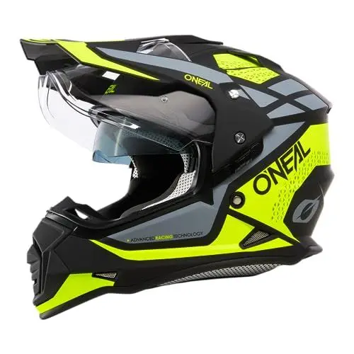 Produktbild: O'NEAL | Motorradhelm | Enduro Motorrad | Ventilationsöffnungen für maximalen Luftstrom & Kühlung, integrierte Sonnenblende | Sierra Helmet R V.24 | Erwachsene | Schwarz Neon Gelb Grau | Größe XL