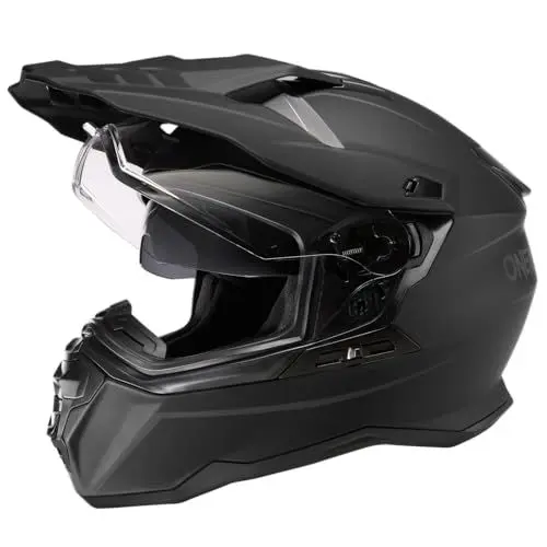 Produktbild: O'NEAL | Motorradhelm | Enduro Touring Adventure Street | Guter Fit, Pinlock & Bluetooth fähig, integrierte Sonnenblende| D-SRS Helmet Solid V.24 | Erwachsene | Schwarz | Größe L