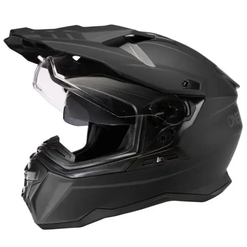 Produktbild: O'NEAL | Motorradhelm | Enduro Touring Adventure Street | Guter Fit, Pinlock und Bluetooth fähig, integrierte Sonnenblende | D-SRS Helmet Solid V.22 | Erwachsene | Schwarz | Größe M