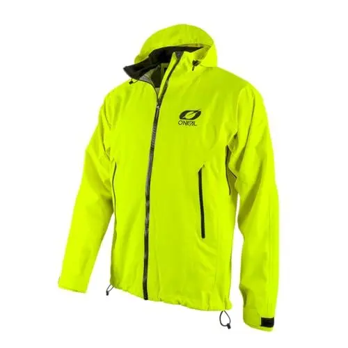 Produktbild: O'NEAL | Mountainbike-Jacke | MTB Mountainbike DH Downhill FR Freeride | Wasserdicht, Unterarmbelüftung, Soft-Touch-Material | Tsunami Rain Jacket | Erwachsene | Neon-Gelb | Größe XL