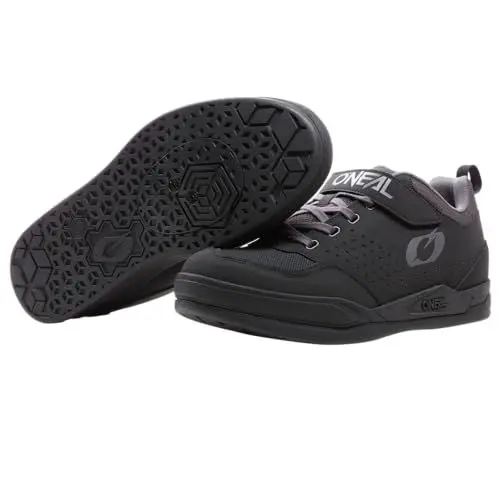 Produktbild: O'NEAL | Mountainbike-Schuhe | MTB Downhill Freeride | Vegan | SPD-Pedalplatten-kompatible Sohle, haltbares und leichtes PU, Belüftungsöffnungen | Flow SPD V.22 Shoe | Erwachsene | Schwarz Grau | 44