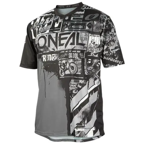 Produktbild: O'NEAL | Mountainbike-Trikot | MTB Mountainbike DH Downhill FR Freeride | Atmungsaktives Material, maximale Bewegungsfreiheit | Matrix FR Jersey Ride V.24 | Erwachsene | Schwarz Grau | Größe L