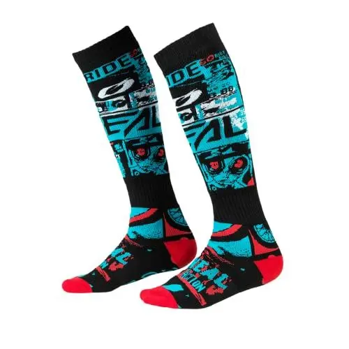 Produktbild: O'NEAL | Mountainbike Motocross Socken | MTB Downhill Freeride | Schweißabsorbierend, Verstärkter Fersen & Sohlenbereich | Pro MX Sock RIDE | Unisex | Erwachsene | Schwarz Blau | One Size