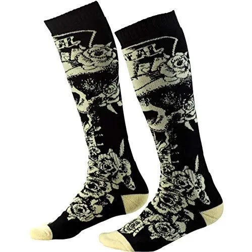 Produktbild: O'NEAL | Mountainbike Motocross Socken | MTB Downhill Freeride | Schweißabsorbierend, Verstärkter Fersen & Sohlenbereich | Pro MX Tophat | Unisex | Erwachsene | Schwarz Beige | One Size