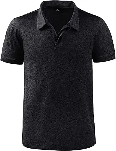 Produktbild: onedog Men's Polo T Shirt Aactivewear Kurzarm Knopfleiste Poloshirt mit Brusttasche Polo Schnelltrocknend Sportlich Sommer Atmungsaktives Schwarz XL
