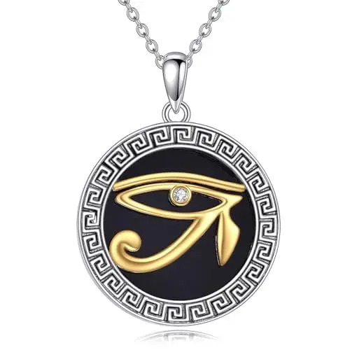 Produktbild: ONEFINITY Auge des Horus Kette 925 Sterling Silber Eye of Horus Anhänger Ägyptische Kette ägyptischer Schmuck Geschenke für Damen