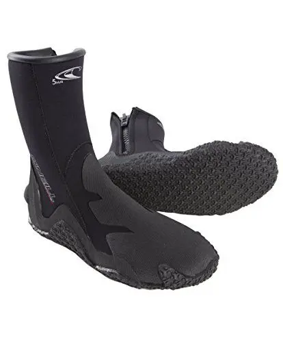 Produktbild: O'Neill Anatomische Passform Dive Neoprenanzug 5mm Stiefel mit Reißverschluss-Schwarz, Größe US 5/UK 4/EU 36