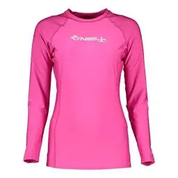 Produktbild: O'Neill Wetsuits Damen Basic Skins Long Sleeve Rash Guard Vest, Pink, S