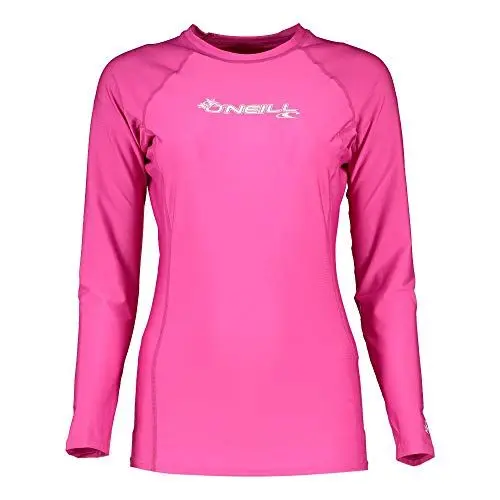 Produktbild: O'Neill Wetsuits Damen Basic Skins Long Sleeve Rash Guard Vest, Pink, S