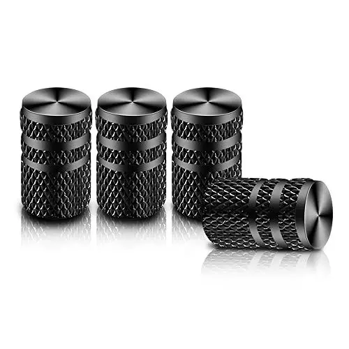 Produktbild: OneNine 4er-Set Fahrrad Ventilkappen Auto, Auto ventilkappen, für Auto, Motorrad, Fahrrad, Roller, Ventilkappen Fahrrad, Autoventil Kappe, Aluminium Tyre Valve Dust Caps