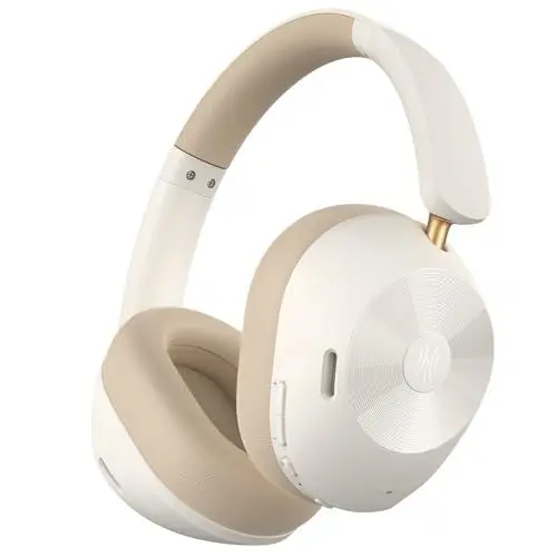 Produktbild: OneOdio A5 Over Ear Kopfhörer Kabellos Bluetooth, Hybrid Aktive Noise Cancelling, Hi-Res LDAC Audio, 75 Std. Akku, Bluetooth 5.4, klare Anrufe, Spielemodus, Schnellladung für PC Reisen Zuhause Büro