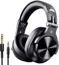 Produktbild: OneOdio Bluetooth Kopfhörer Over Ear, 72 Stdn HiFi Stereo Kopfhörer Kabellos, Wireless Headphones mit 6.35mm & 3.5mm Klinke für Studio DJ Handy PC AMP - Schwarz