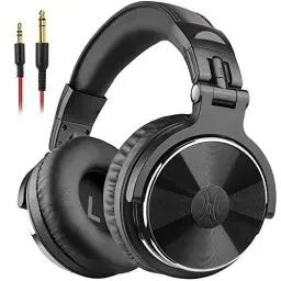 Produktbild: OneOdio Over Ear Kopfhörer mit Kabel, 50mm Treiber, Bassklang, 6.35 & 3.5mm Klinke, Share-Port, Geschlossene DJ Headphones für Studio, Podcast, Monitor, Handy, PC, MP3/4 (Pro-10 Schwarz)