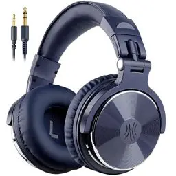 Produktbild: OneOdio Over Ear Kopfhörer mit Kabel, 50mm Treiber, Bassklang, 6.35 & 3.5mm Klinke, Share-Port, Geschlossene Studio Headphones für DJ, Podcast, Monitor, Handy, PC, MP3/4 (Pro-10 Blau)