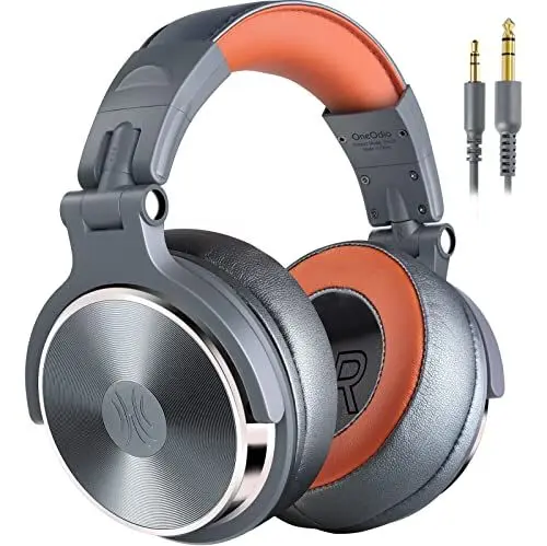 Produktbild: OneOdio Over Ear Kopfhörer mit Kabel, HiFi Studiokopfhörer mit Hi-Res, 50mm Treiber, Share-Port, Große Ohrmuscheln, 6,35 & 3,5mm Klinke, Geschlossene DJ Headphones für Podcast, Handy, PC (Pro 50)