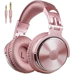 Produktbild: Oneodio Over Ear Kopfhörer Mit Kabel Geschlossene Studiokopfhörer Mit Share Port Mikrofon Adapter-Frei Professionelle Bass Dj Headphones Für Podcast,Recording,Monitoring Pc Handy Tv Rosa Gold
