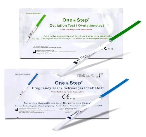 Produktbild: One+Step Vorteilspaketpaket 25 x Ovulationstest und 5 x Schwangerschaftstest - Fruchtbarkeitstest für Frauen - Ovulationstest für Eisprung Schwangerschaftstest Frühtest