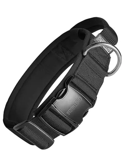 Produktbild: OneTigris Hunde Halsband mit Metallschnalle für Hunde (Schwarz, M)
