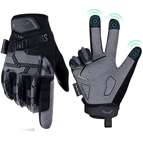 Produktbild: OneTigris Taktische Handschuhe Militär Touchscreen Motorradhandschuhe Outdoor Motocross Handschuhe Kletterhandschuhe für Airsoft Paintball Wandern Jagen Radsport