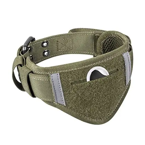 Produktbild: OneTigris Verstellbare Hundehalsband Weiches Hundehalsband für Hunde |MEHRWEG Verpackung (M, Ranger Grün)