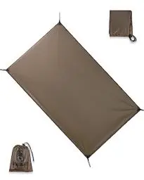 Produktbild: OneTigris Zeltplane Camping Bodenplane für Zelt Mehrzweck Zeltunterlage wasserdicht 2000 mm mit Tragetasche für Camping Wandern und Picknick 200 ∗ 120 cm
