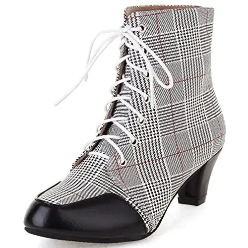 Produktbild: Onewus Damen Cone Heels Ankle Boots mit abgerundeter Spitze (Schwarz, 42EU)