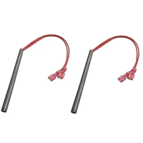 Produktbild: Oniissy 2 Stück Hot Rod Zünder Kit Ersatz für Pelletgrill, 9,5 x 150 mm, 230 V, 300 W, Zündstab-Heizelement, kompatibel mit Nemaxx Pelletöfen P6, P9 und P12