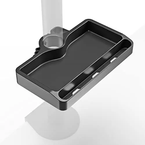 Produktbild: ONKRON Ablage für PC Monitor Halterung Stange mit 30-35 mm Durchmesser, Schreibtisch Organizer mit Handyhalter für G70 G140 G280 / D101E D121E D208E D221E / PT2 PT3 / TS1220 TS5065 Schwarz A35-B