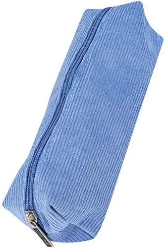 Produktbild: Online Premium-Schlampermäppchen/Pencil Case in Cord Blau I Stylisches Schlamperetui für Jungen & Mädchen I Federmäppchen mit praktischem Reißverschluss I 1 Fach I Ideal für Schule, Uni & Büro