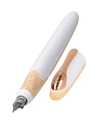 Produktbild: Online Füller Air White Rose | hochwertiger Füller in ergonomischem Dreiecks-Design | Iridiumfeder, Breite M | nachfüllbar: Kombipatrone oder Standardpatronen | inklusive Tintenpatrone blau
