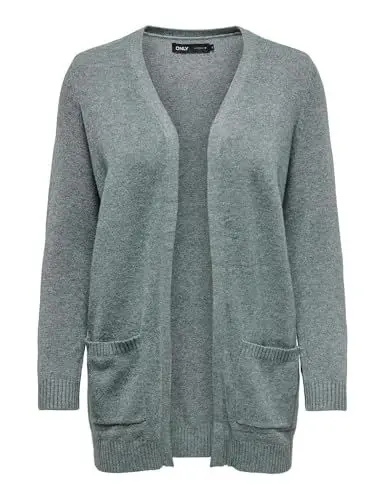 Produktbild: ONLY Damen Onllesly L/S Open Cardigan KNT Noos Strickjacke 15174274,Scarab/Detail:Melange,M