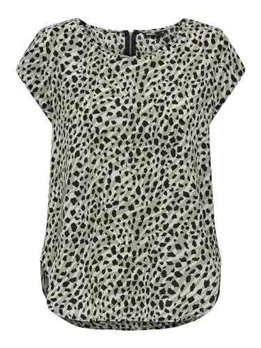 Produktbild: ONLY Damen Onlvic Ss AOP Top Noos Ptm, Seagrass/AOP:Animal Clash, 34