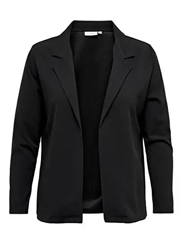 Produktbild: ONLY CARMAKOMA Damen Carsania L/S JRS TLR Noos Blazer, Schwarz, 50-52 EU