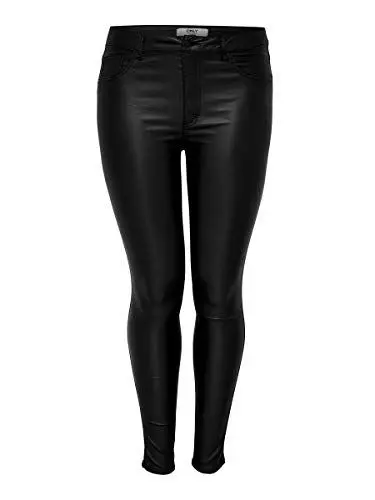 Produktbild: ONLY CARMAKOMA Damen Carpunk Reg Sk Coated Pants, Schwarz (Black Black), 50W / 32L