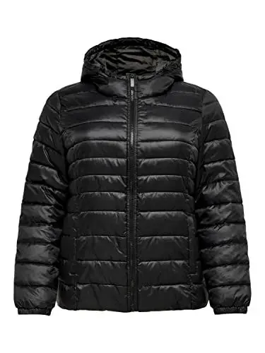Produktbild: ONLY CARMAKOMA Damen Cartahoe Quilted Hood Jacket Otw Steppjacke, Schwarz, 50 Große Größen EU