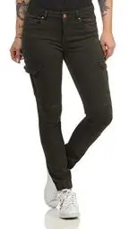 Produktbild: ONLY Cargo Jeans Hose | Stretch Denim Jogger Pants | Slim Mid Waist Karottenhose ONLMISSOURI, Farben:Grün-3, Größe:40W / 34L, Z-Länge:L34