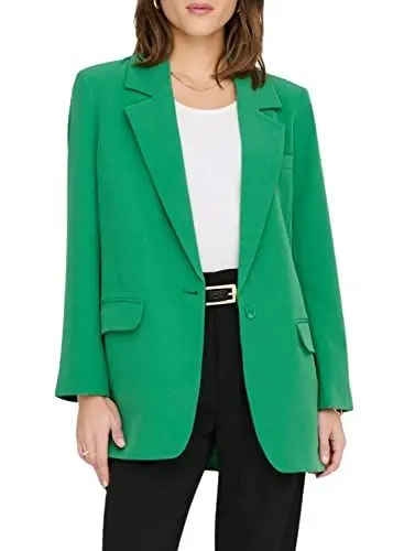 Produktbild: ONLY Damen Oversized Langarm Blazer | Eleganter Basic Cardigan | Business Jacke Mantel ONLLANA-Berry, Farben:Grün, Größe:42