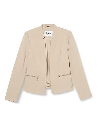 Produktbild: ONLY Damen Blazer Onlmaddy-koma Ls Short Zip Blaz TLR, Oxford Tan, 36