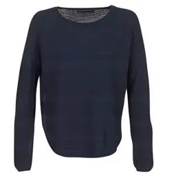 Produktbild: ONLY Damen Dünner Strick Pullover | Langarm Rundhals Knitted Sweater | Basic Stretch Jumper ONLCAVIAR, Farben:Blau-2, Größe:S