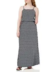 Produktbild: ONLY Damen Ärmelloses Maxi Blusenkleid | Lang Gepunktetes Print Tunika Dress | Spaghetti Träger ONLWINNER, Farben:Schwarz, Größe:38
