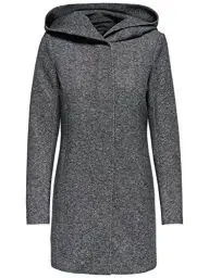 Produktbild: ONLY Damen Kurzmantel Übergangsmantel (S, Dark Grey Melange)