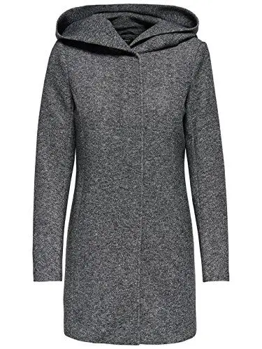 Produktbild: ONLY Damen Kurzmantel Übergangsmantel (S, Dark Grey Melange)