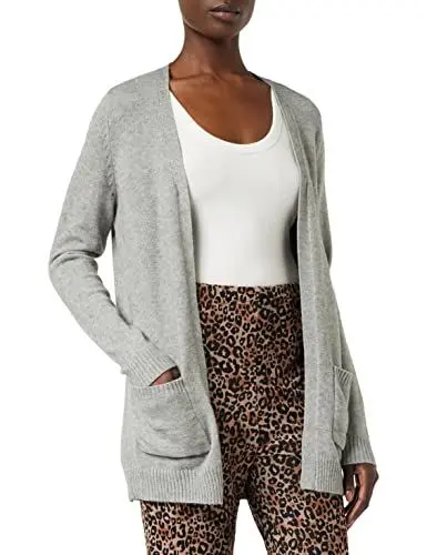 Produktbild: ONLY Damen Onllesly L/S Open Cardigan KNT Noos Strickjacke,Medium Grey Melange,S