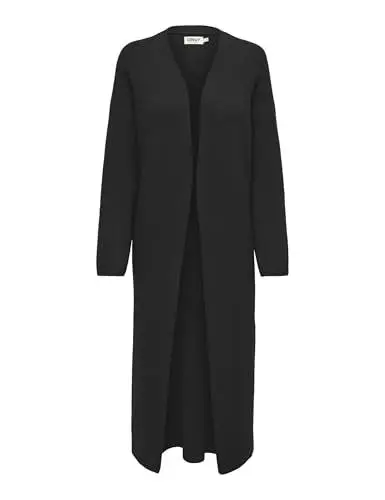 Produktbild: ONLY Damen ONLALPHA LS Maxi Cardigan KNT Strickjacke, Black, L
