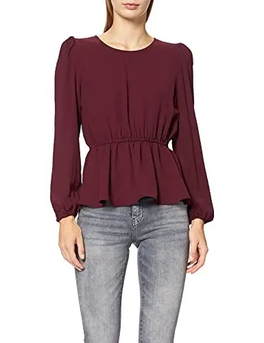 Produktbild: ONLY Damen Onlmette DAR L/S O-Neck Top Noos WVN Langarmshirt 15240593,Port Royale,L