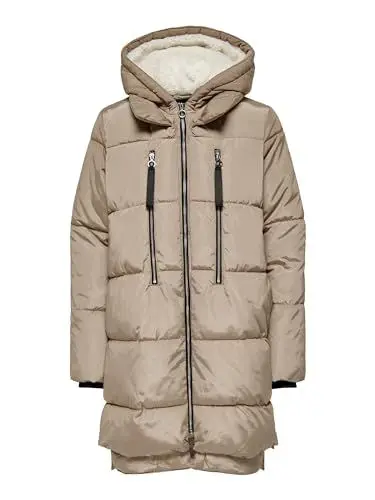 Produktbild: ONLY Damen Onlnewnora Long Puffer Coat Life Cc OTW Pufferjacket 15304792,Crockery,L